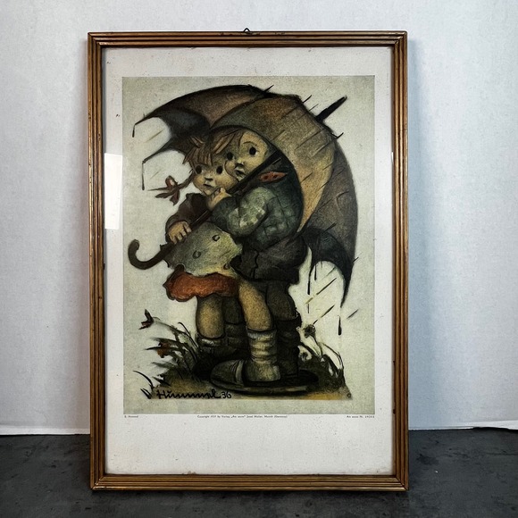 Hummel Other - Vintage 1937 Hummel Stormy Weather Print Ars Sacra Josef Muller Munich Germany